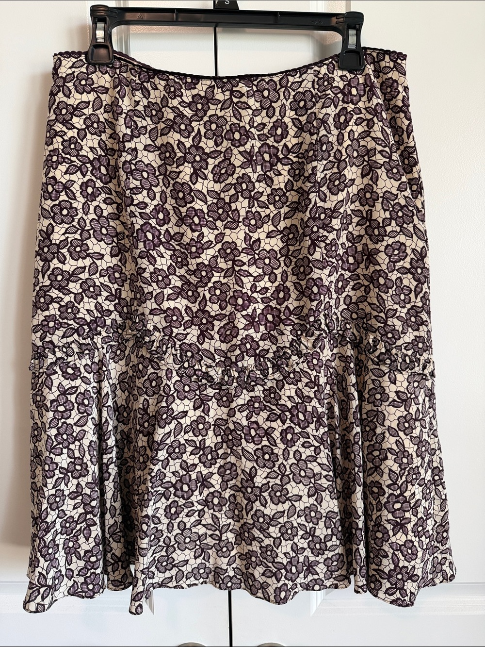 Vintage Nanette Lepore 100% silk floral skirt